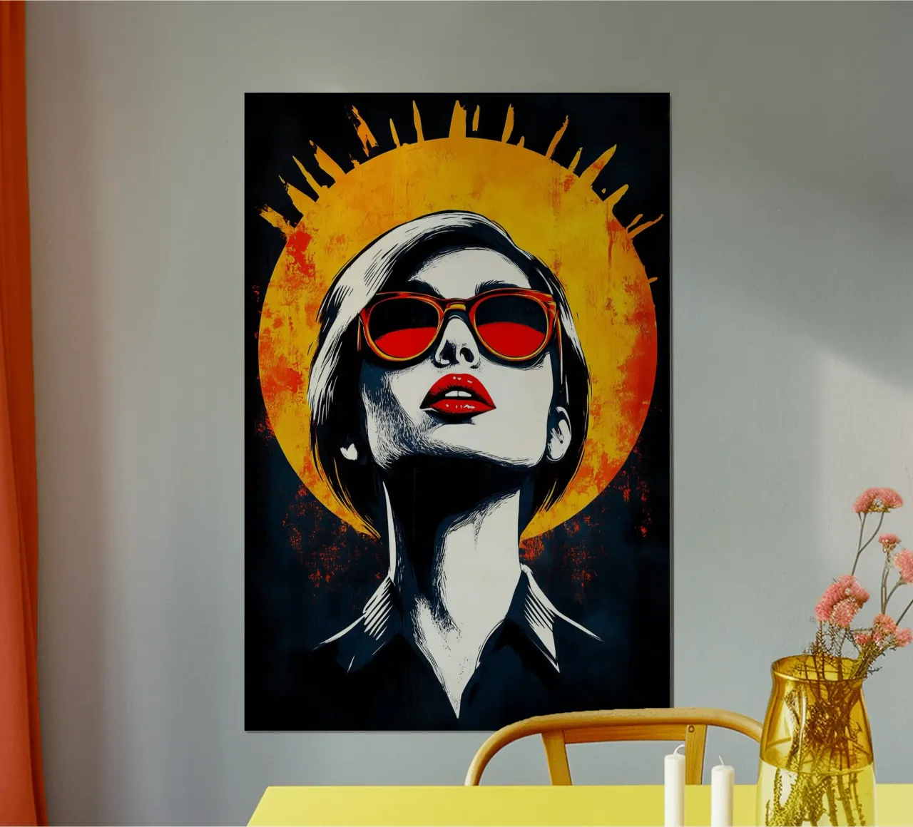 Il sole in vista poster con telaio in plastica da melipo-art