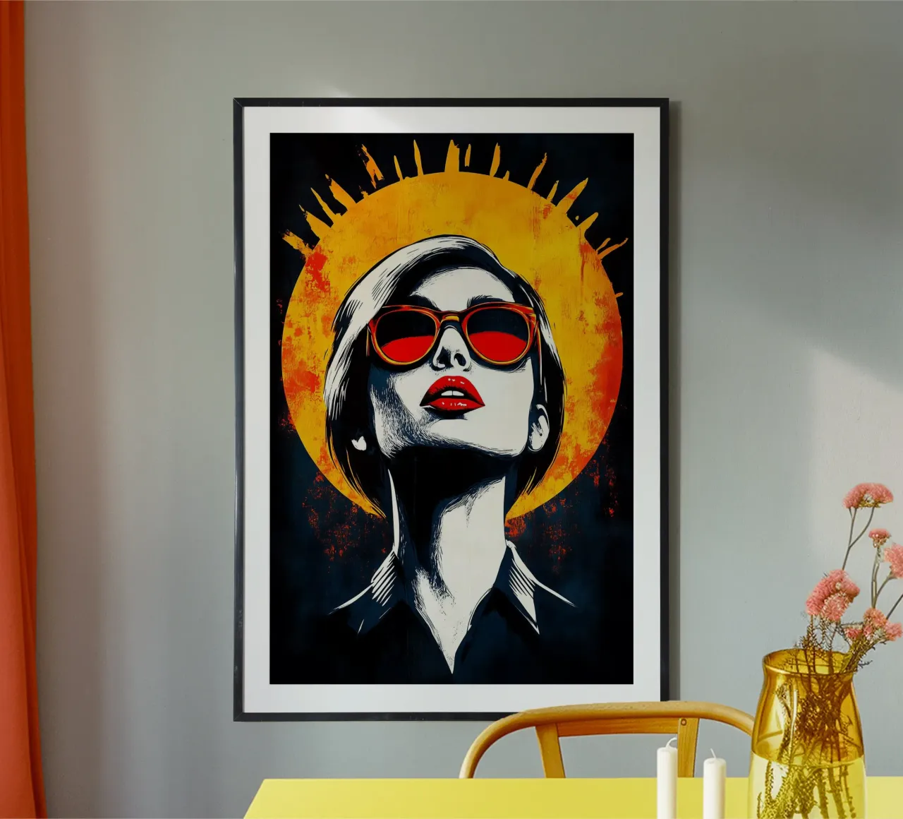 Il sole in vista poster con telaio in plastica da melipo-art