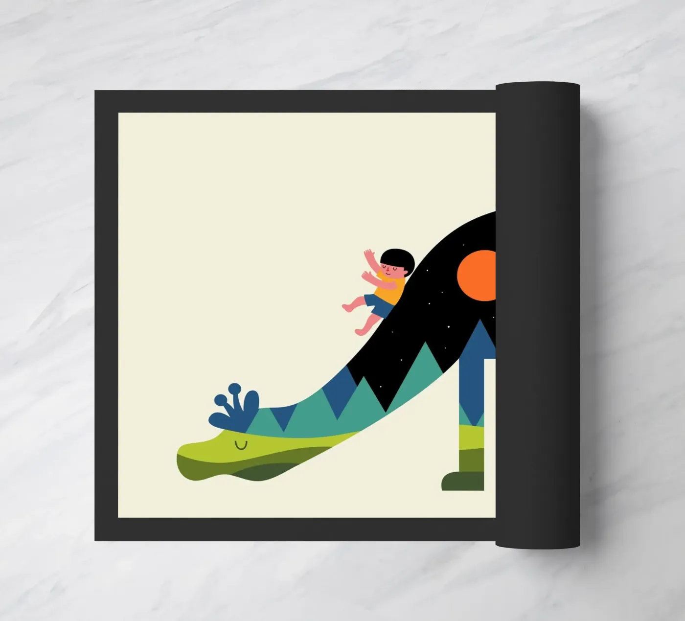 Vers le haut et vers le bas paillasson de Andy Westface