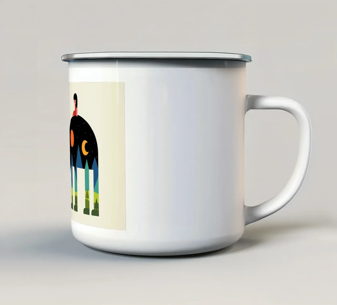 Su e giù tazza in smalto da Andy Westface
