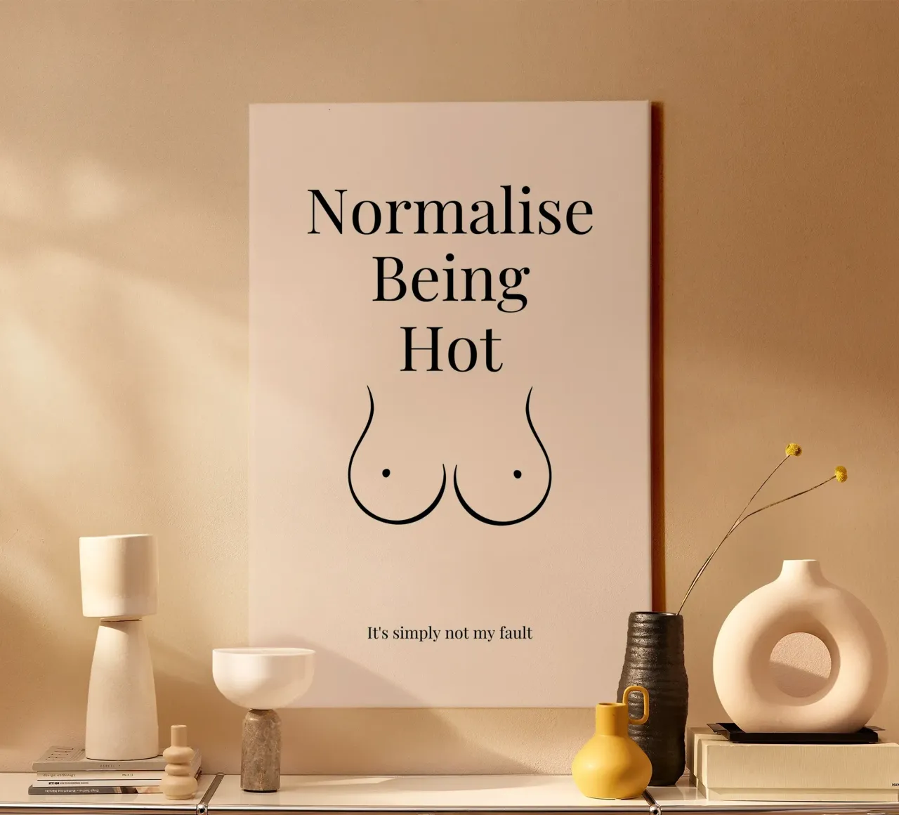 Hot zijn normaliseren Print canvas met Baklijst van KOKRPrints
