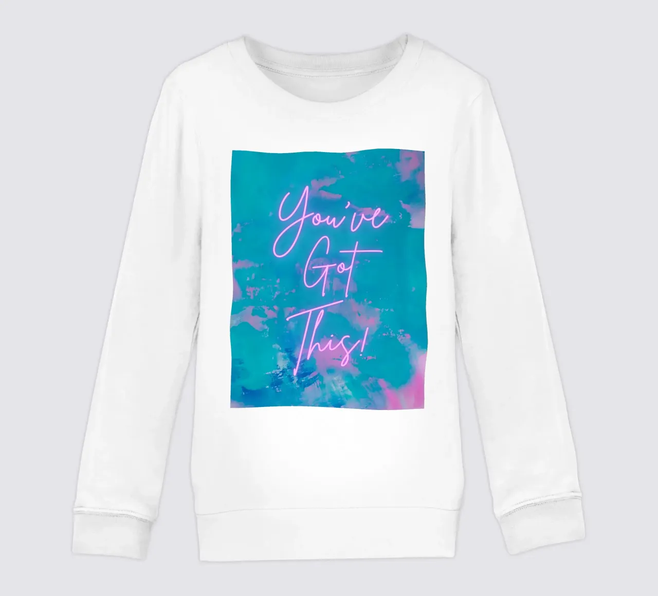'You've Got This!' Colorful Abstract Print kids sweatshirt by FABOArt