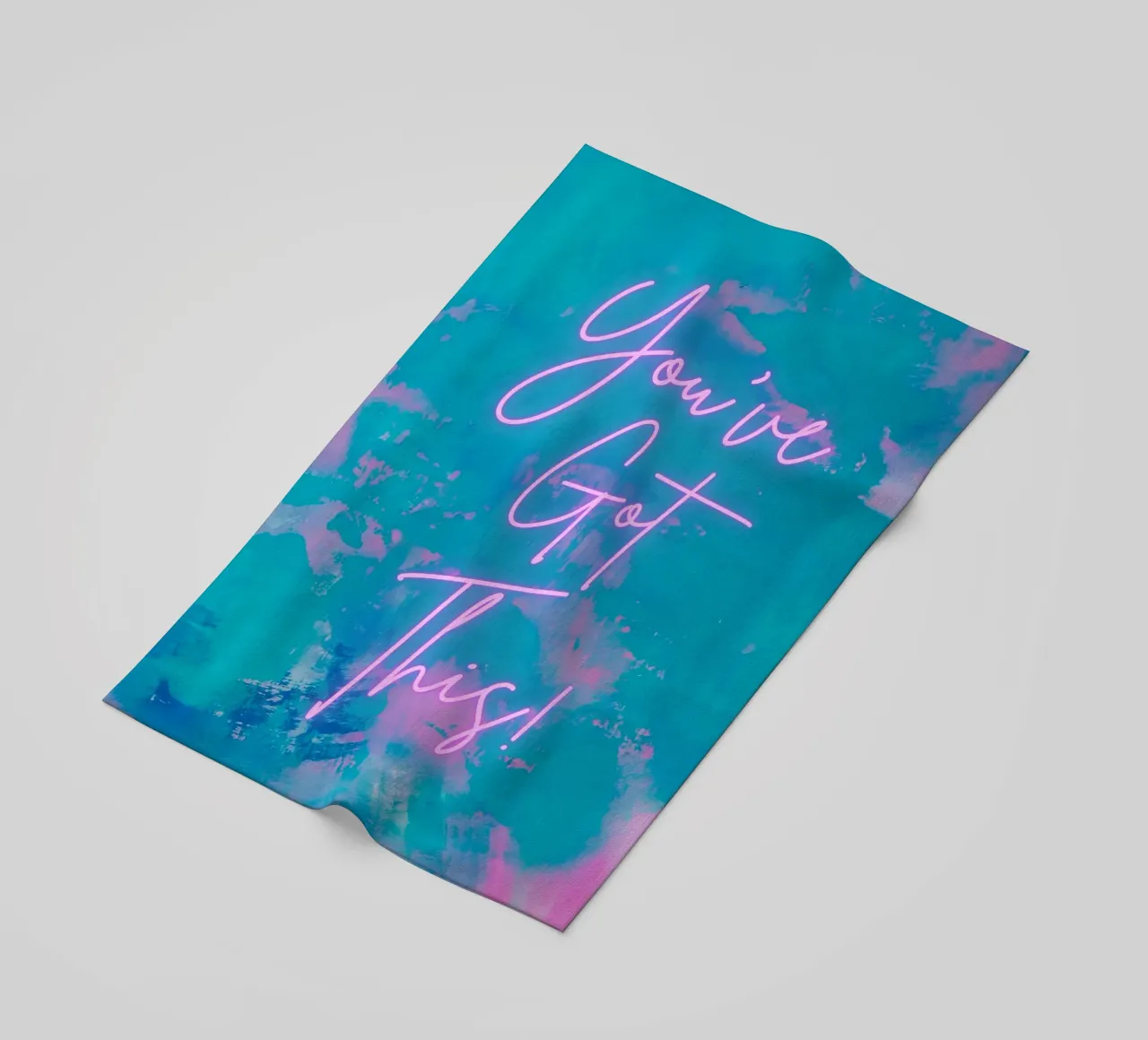 'You've Got This!' Colorful Abstract Print beach towel by FABOArt