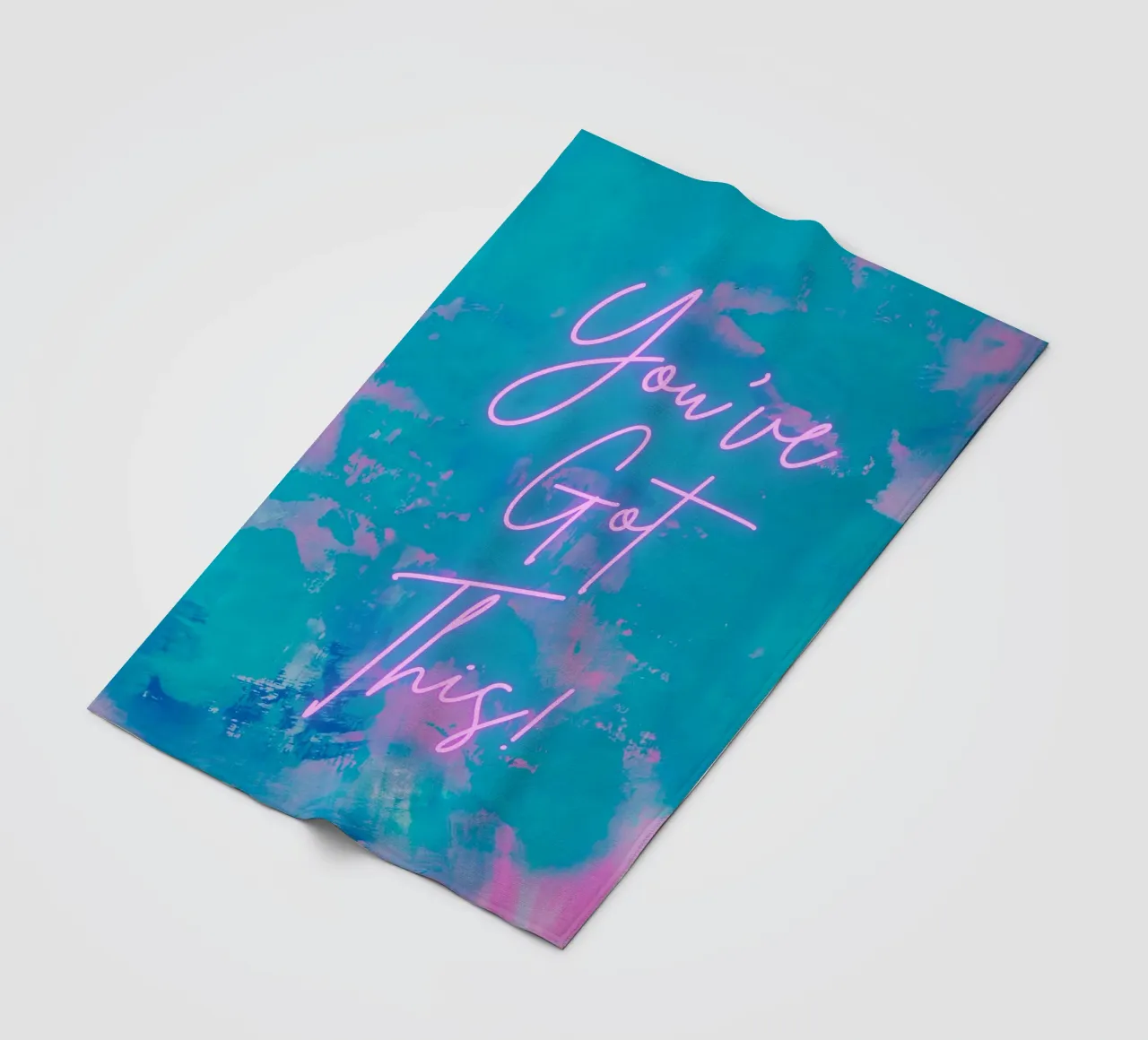 'You've Got This!' Colorful Abstract Print fleece blanket by FABOArt