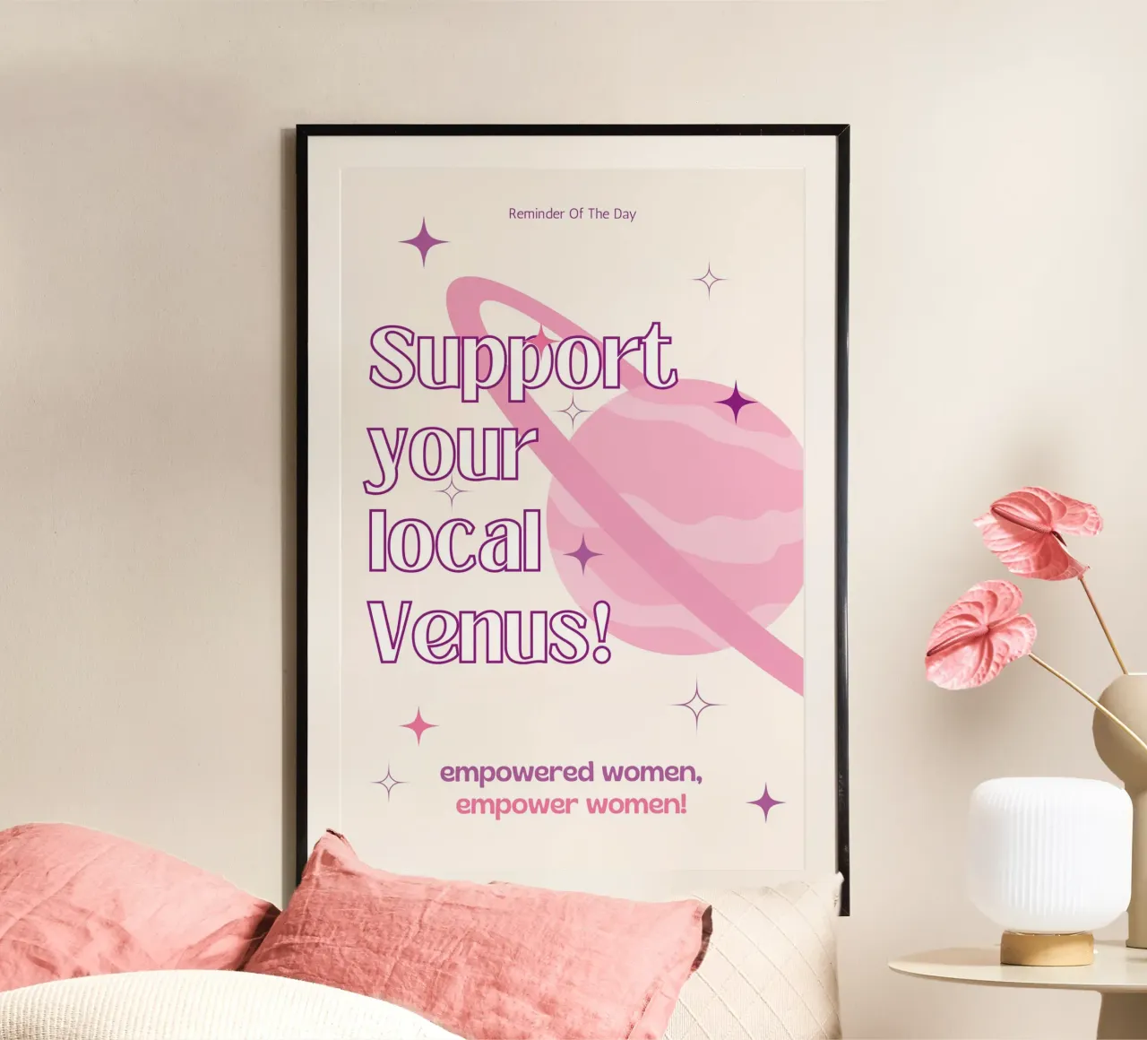 Unterstützen Sie Ihre lokale Venus Print Poster mit Kunststoffrahmen von KOKRPrints