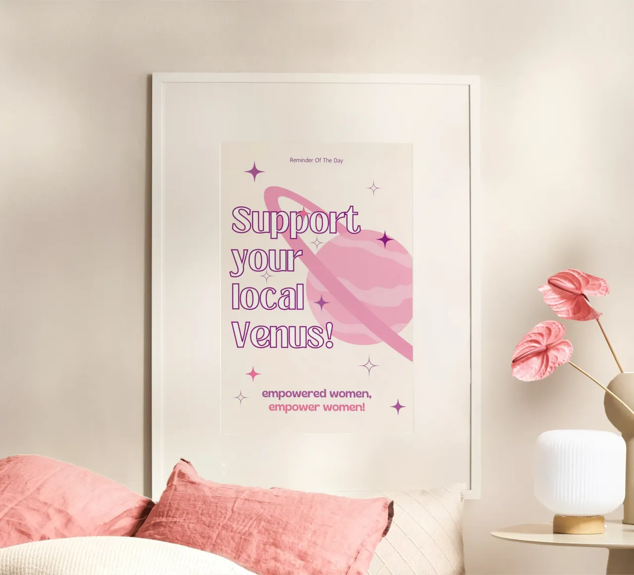 Unterstützen Sie Ihre lokale Venus Print Poster mit Kunststoffrahmen von KOKRPrints