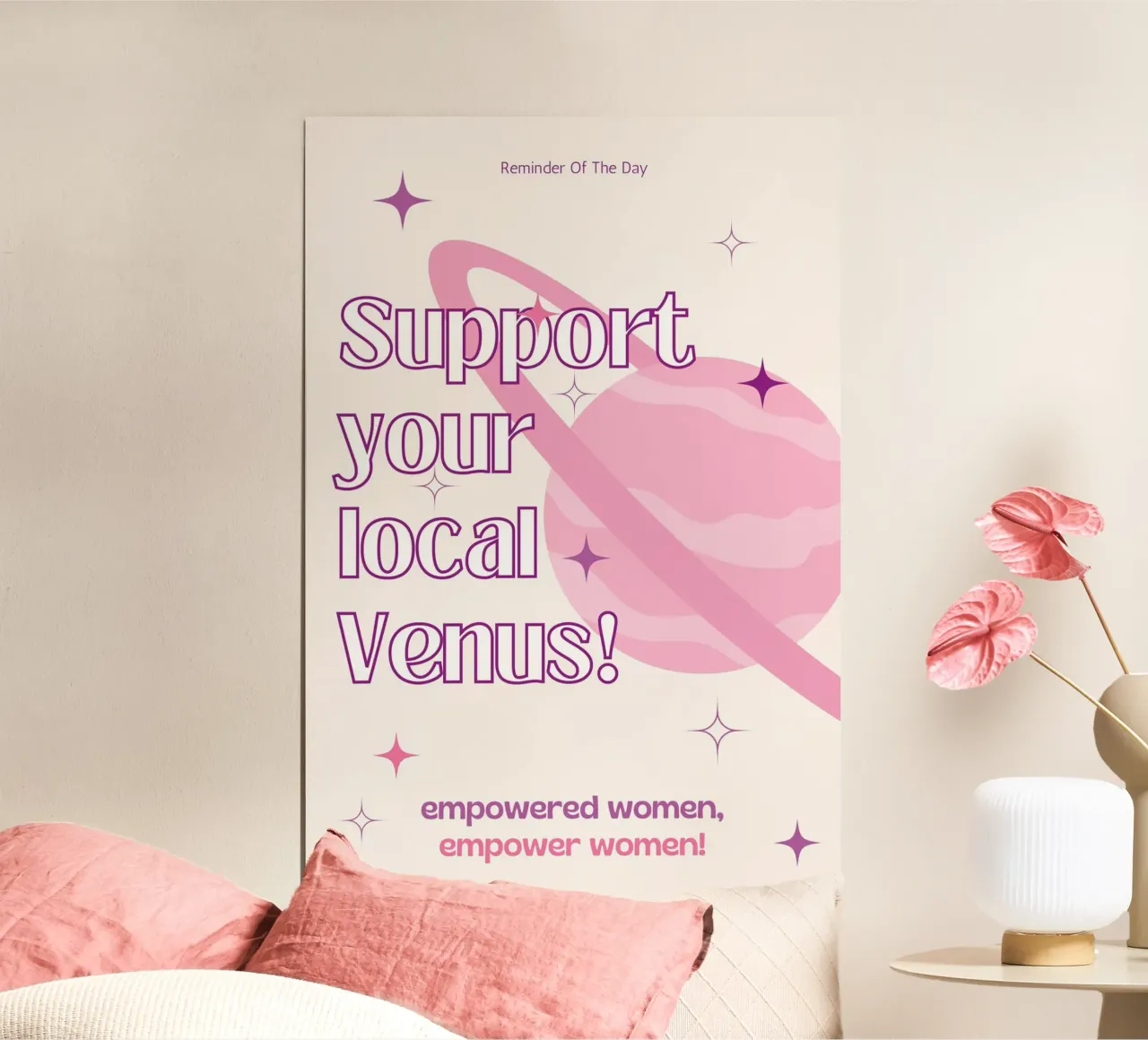 Unterstützen Sie Ihre lokale Venus Print Poster mit Kunststoffrahmen von KOKRPrints