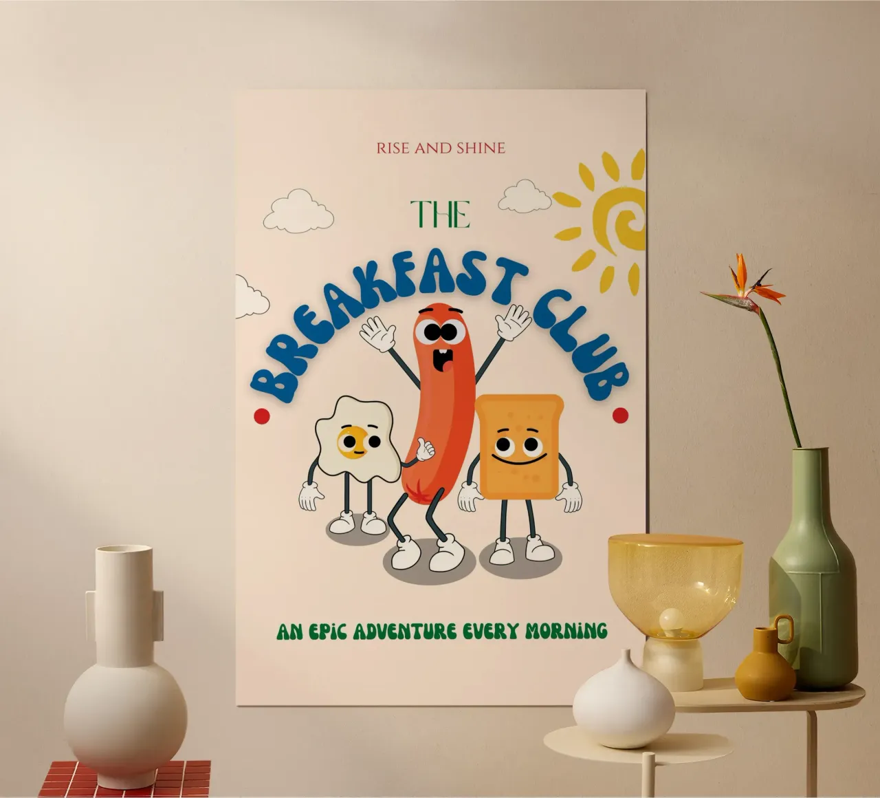 Stampa di The Breakfast Club poster con telaio in alluminio da KOKRPrints