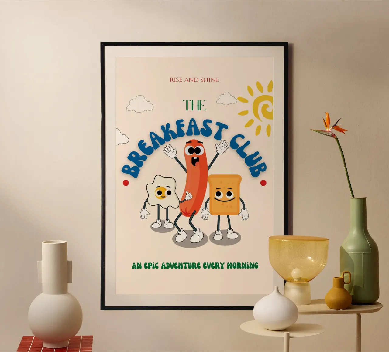 Stampa di The Breakfast Club poster con telaio in alluminio da KOKRPrints