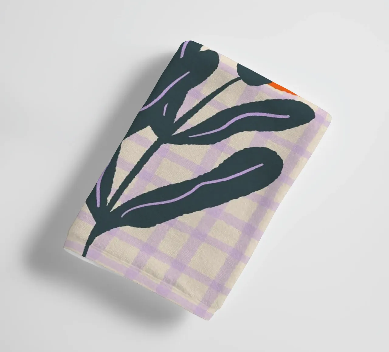 Abstract flowers on a grid pattern 2 towel by Wackapacka