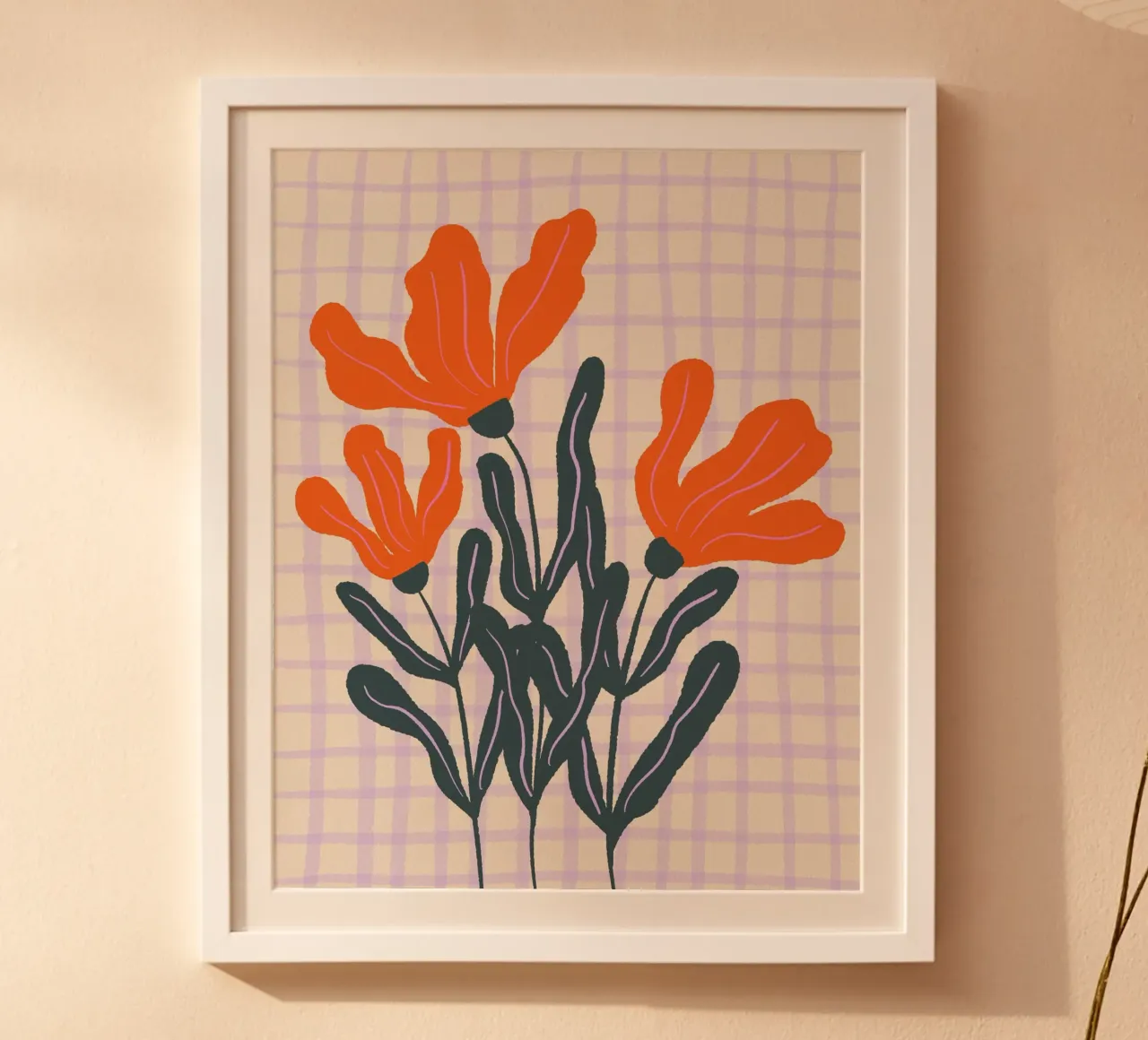 Flores abstractas en una cuadrícula 2 hahnemühle de Wackapacka