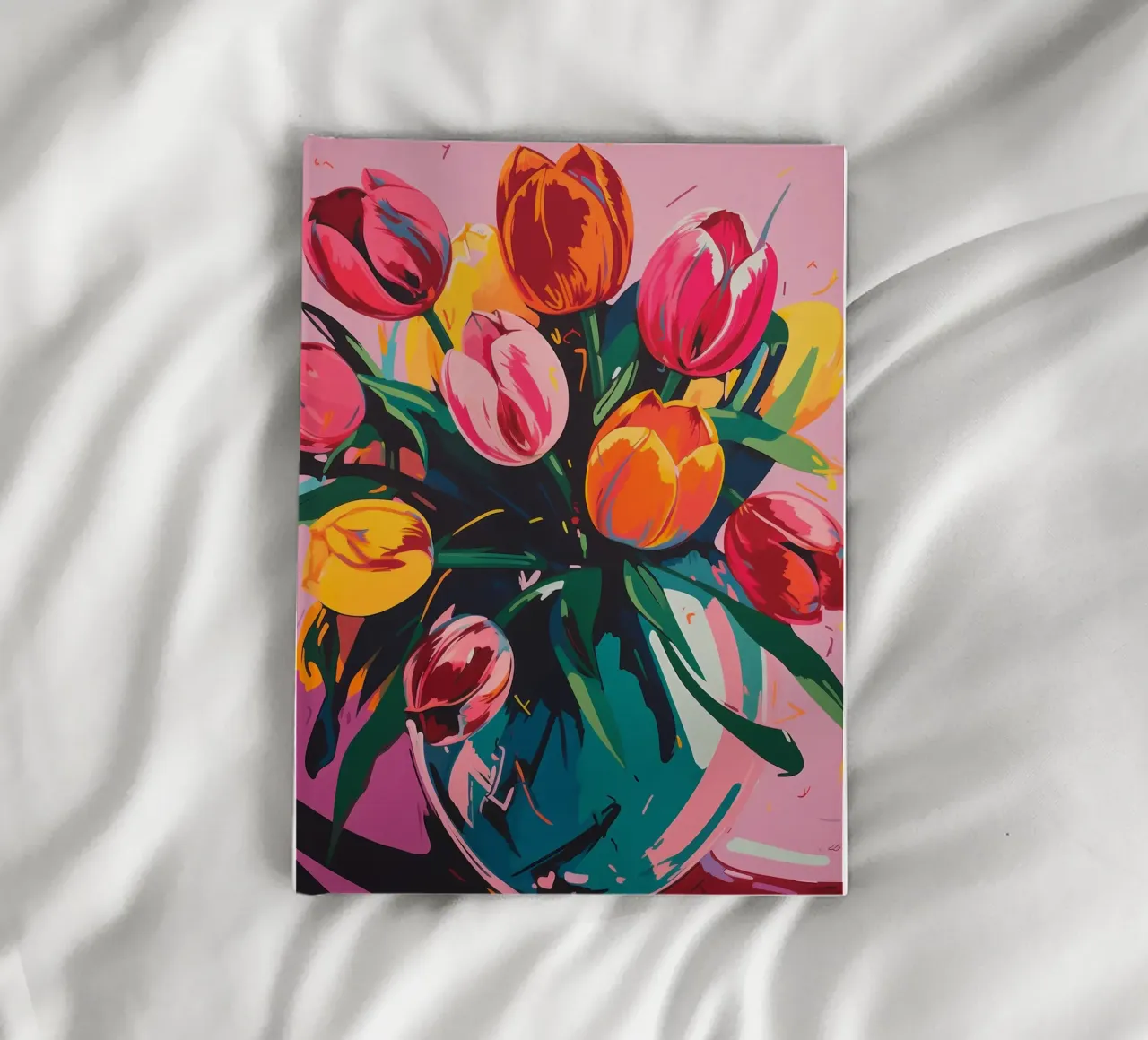 Colourful tulips notebook by Katja Stehle Design