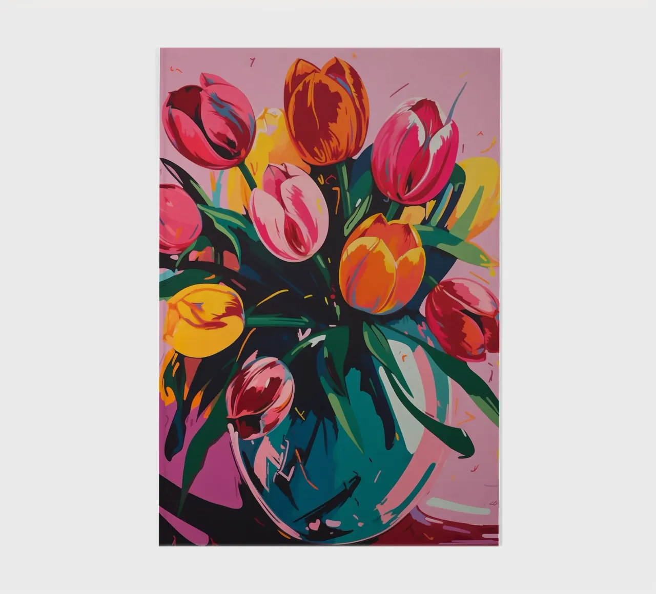 Colourful tulips notebook by Katja Stehle Design