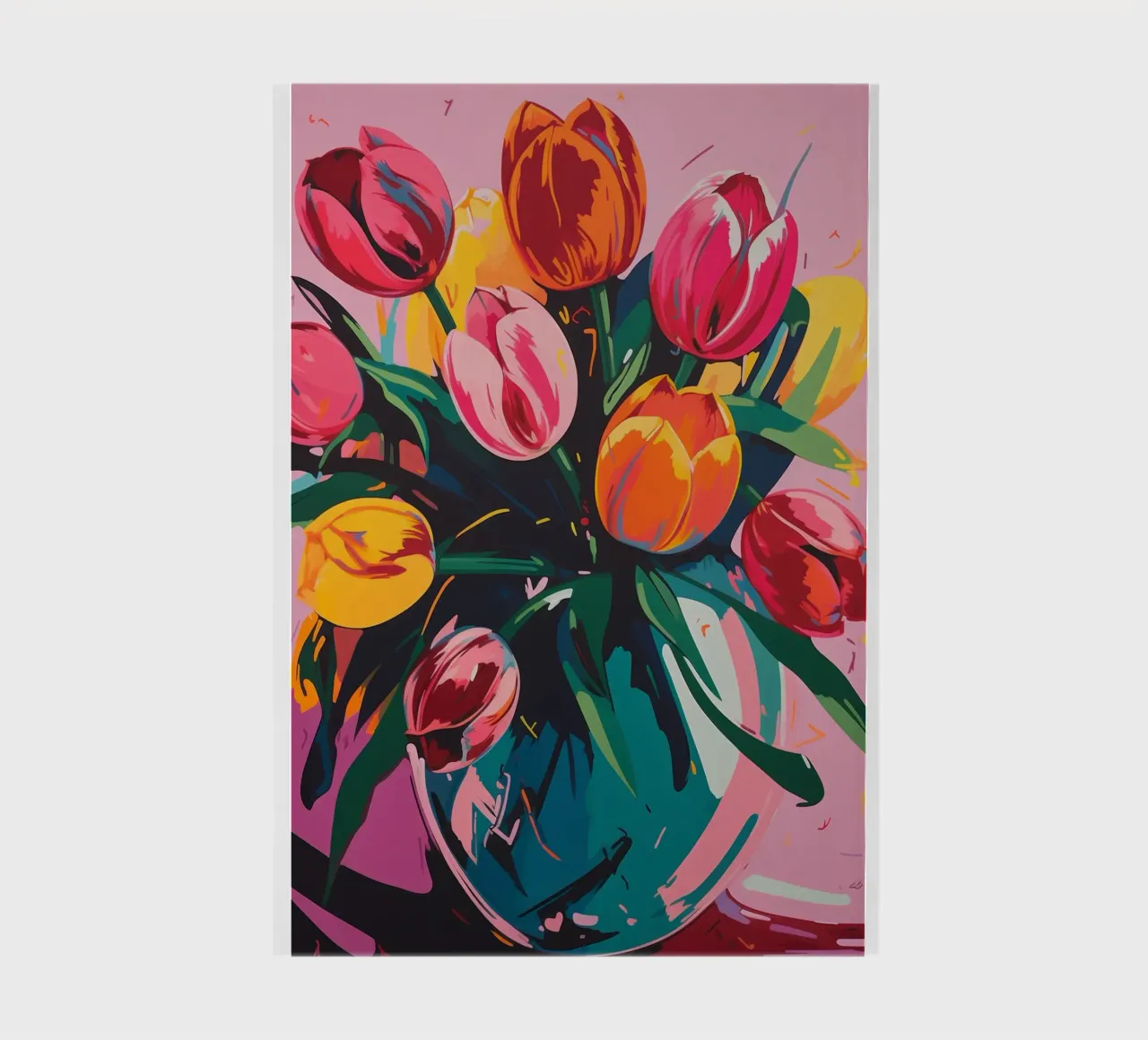 Colourful tulips notebook by Katja Stehle Design