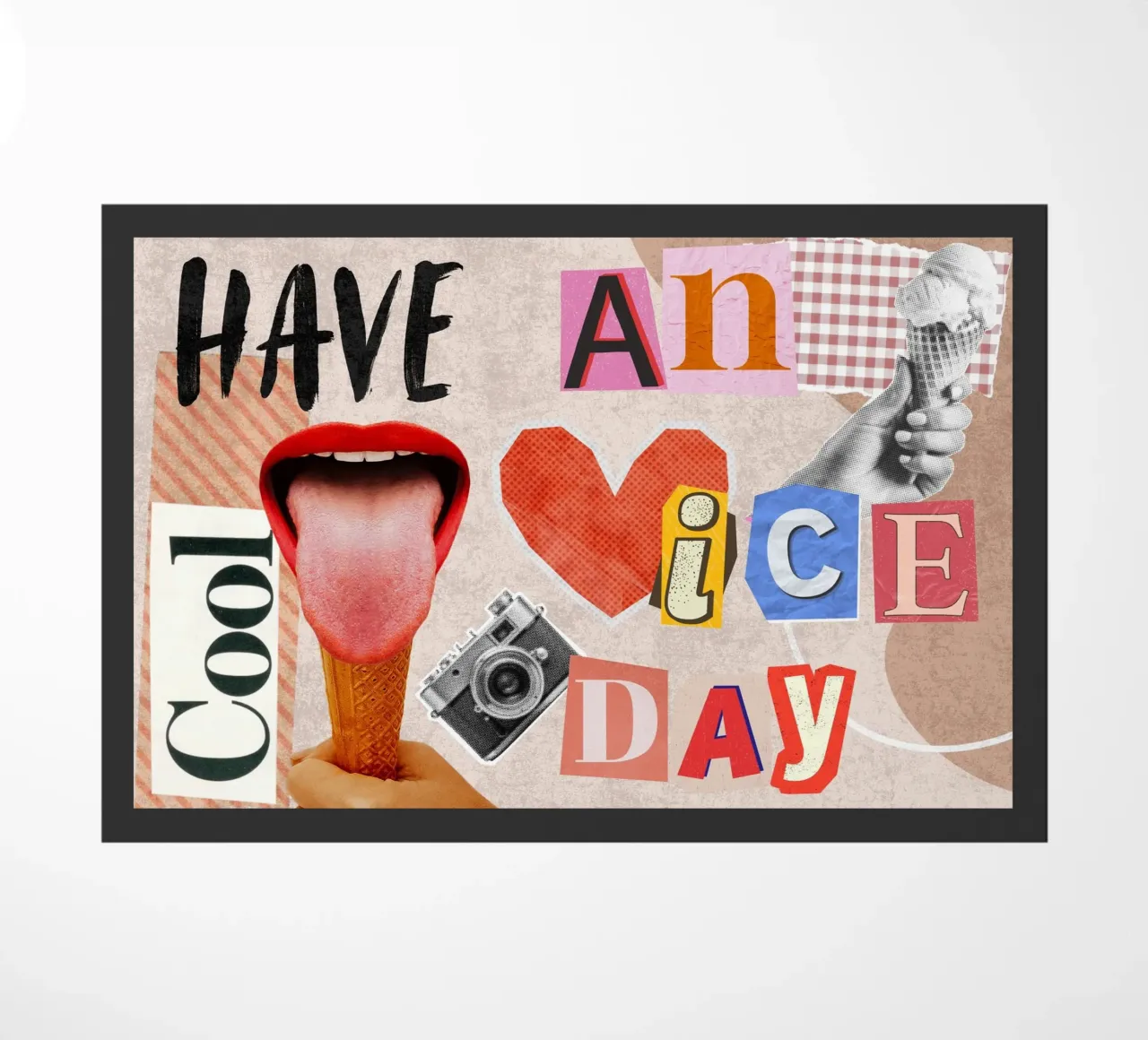 Have an ice day - cool & funny pun to be nice zerbino da Collage Quotes