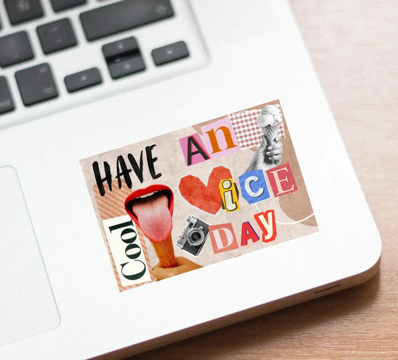 Have an ice day - cool & funny pun to be nice Sticker von Collage Quotes