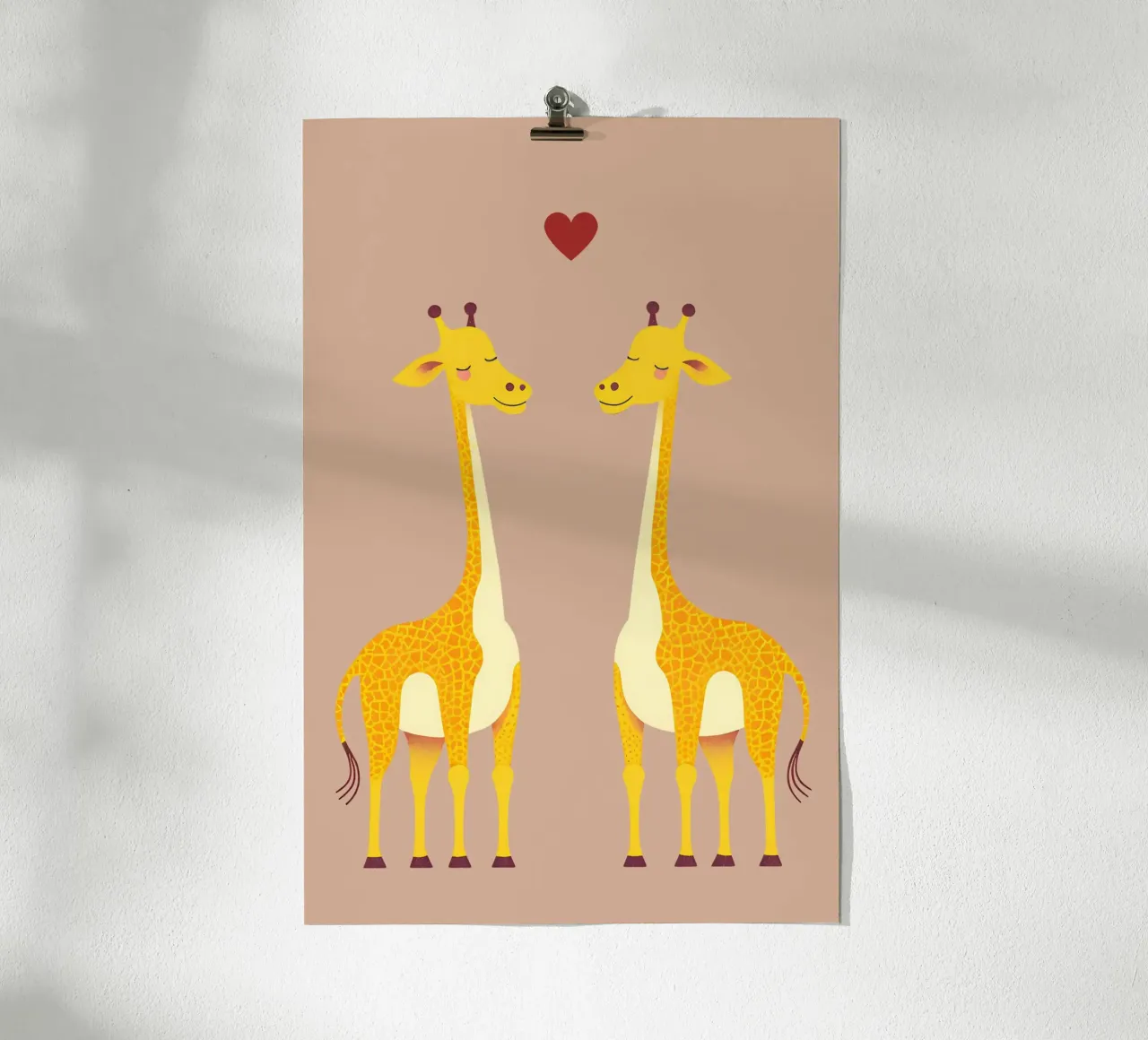 Giraffenliebe - süßes & liebenswertes Tierpaar Hahnemühle von Punderful Day