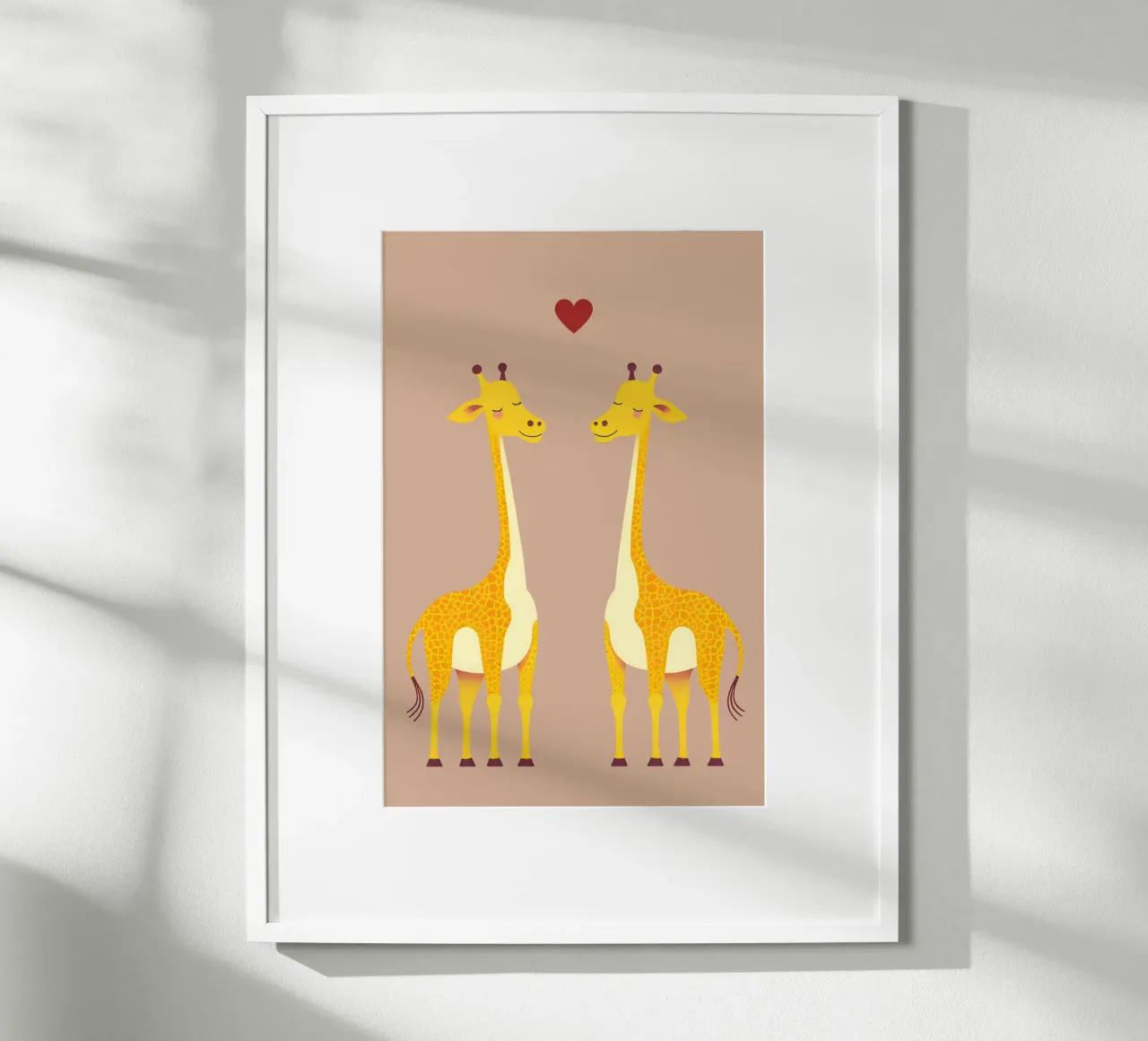 Giraffenliebe - süßes & liebenswertes Tierpaar Hahnemühle von Punderful Day