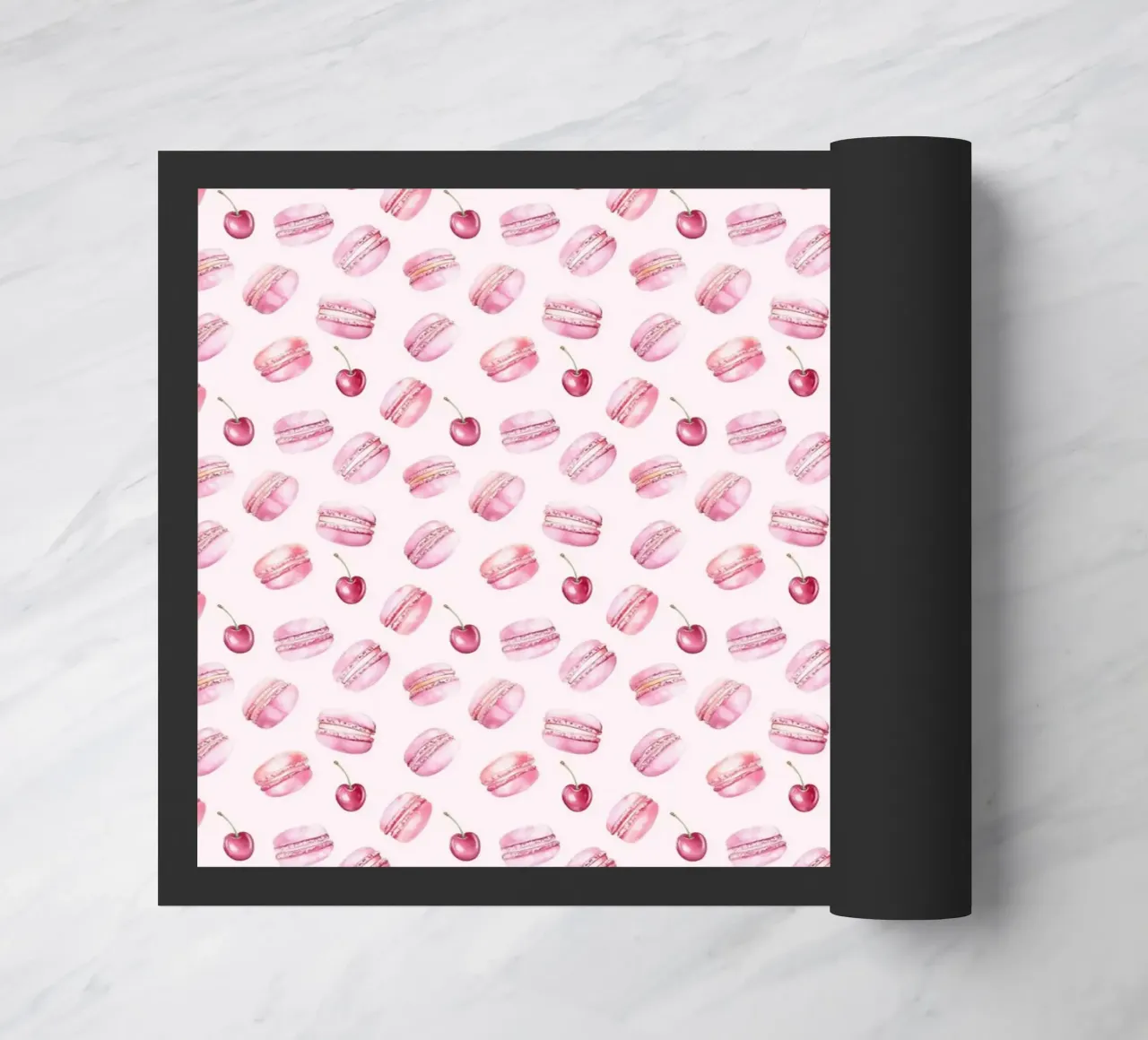 Torta di macaron rosa ciliegia Cibo Preppy Dessert Valentines zerbino da Gentle Echoes Art