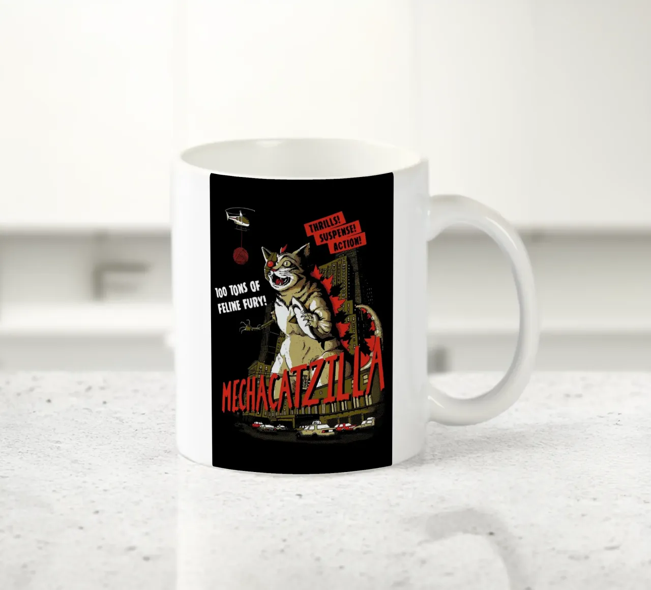 Mecha Catzilla tazza in ceramica da DinoMike