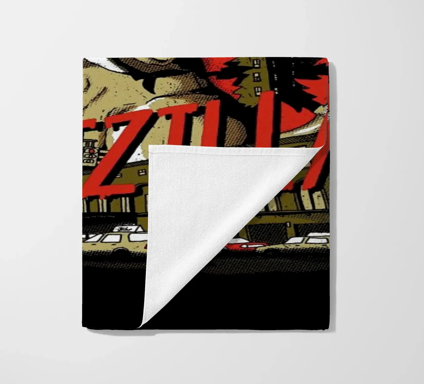 Mecha Catzilla beach towel by DinoMike