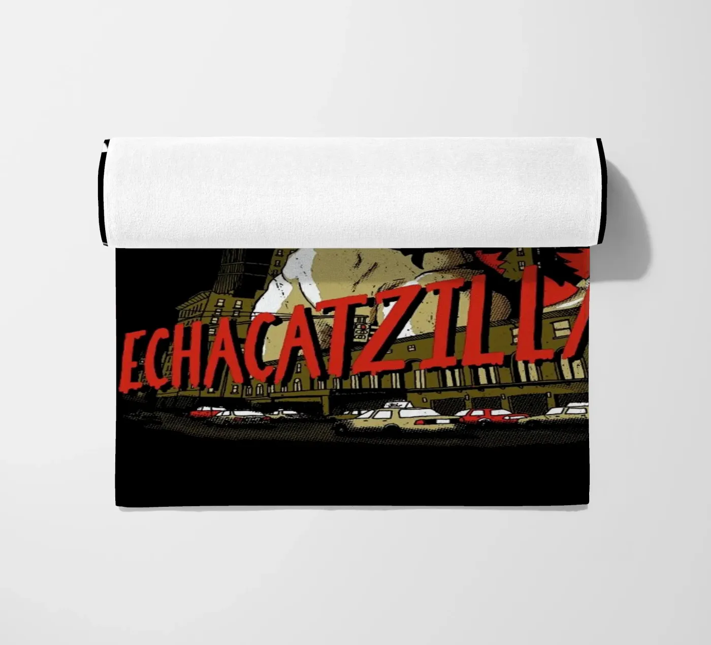 Mecha Catzilla beach towel by DinoMike