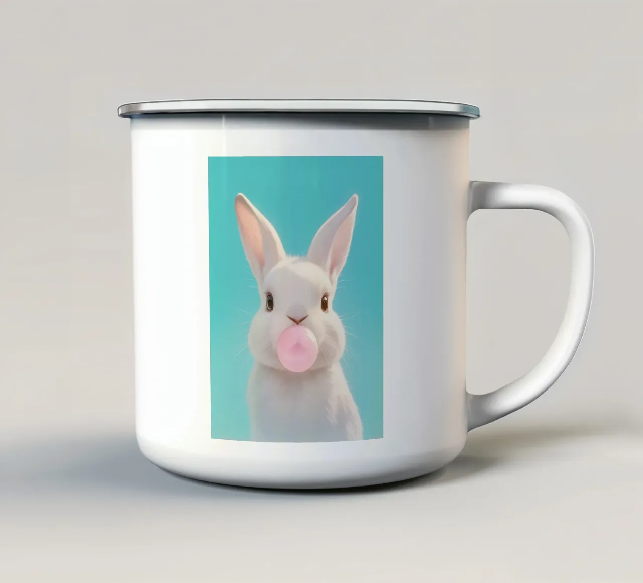 Paul Bubblegum Hase tazza in smalto da Carinaprint