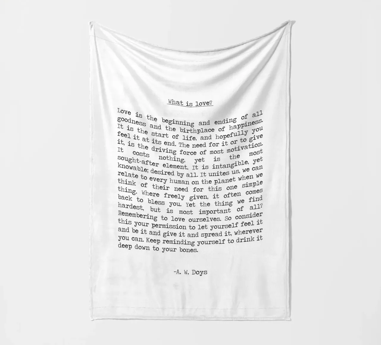 Was ist Liebe? Liebe Gedicht Zitat von A W Doys Fleecedecke von Summer Soul Co. - Quotes