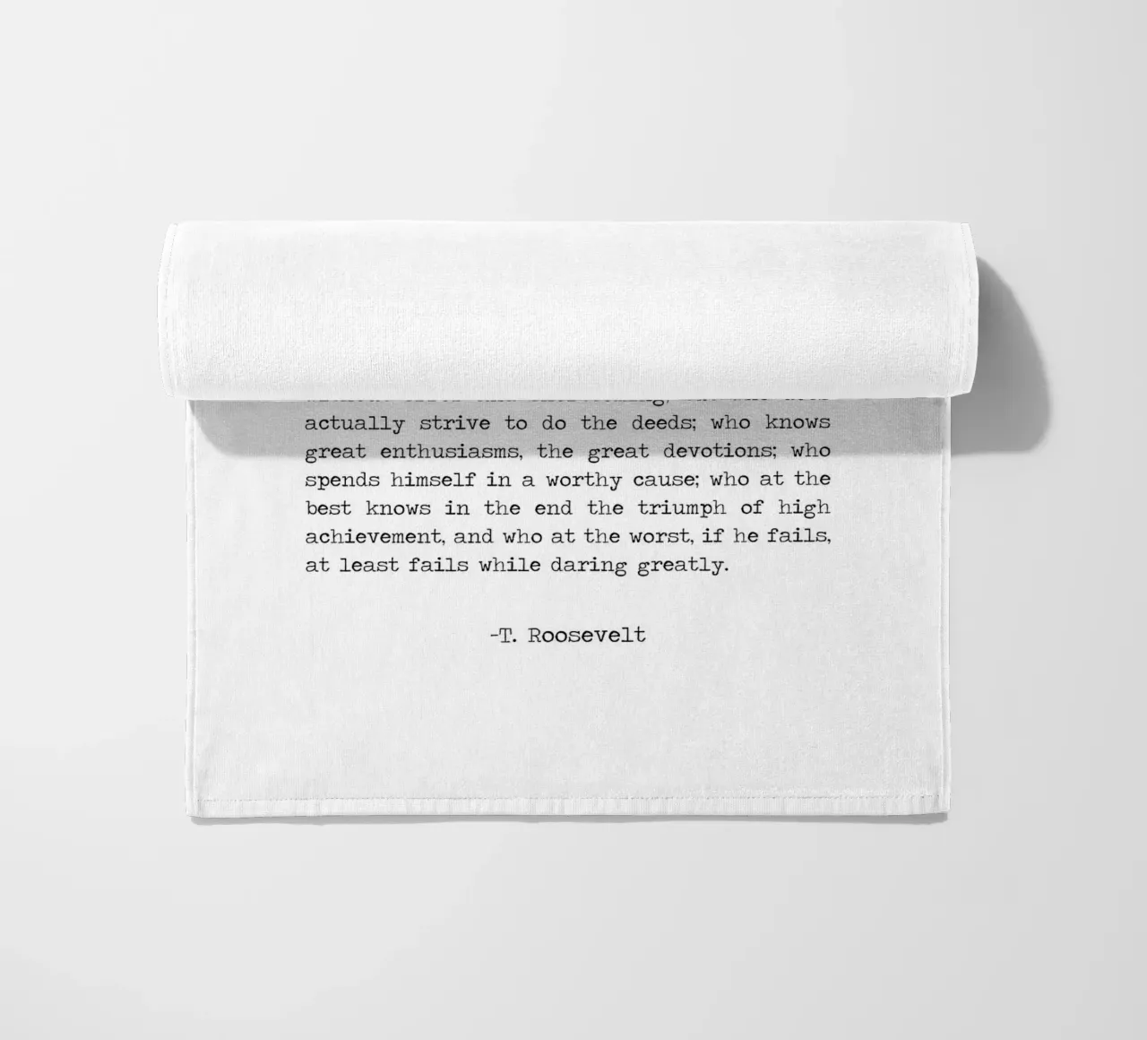 L'uomo nell'arena osando molto Theodore Roosevelt Citazione telo mare da Summer Soul Co. - Quotes