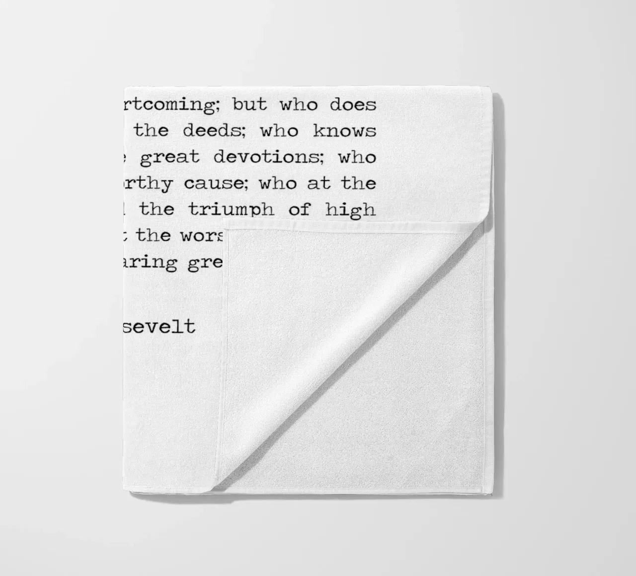 L'uomo nell'arena osando molto Theodore Roosevelt Citazione telo mare da Summer Soul Co. - Quotes