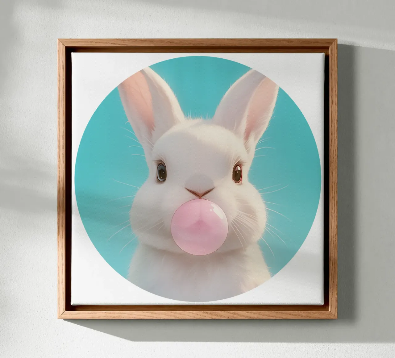 Paul Bubblegum Hase Print canvas met Baklijst van Carinaprint