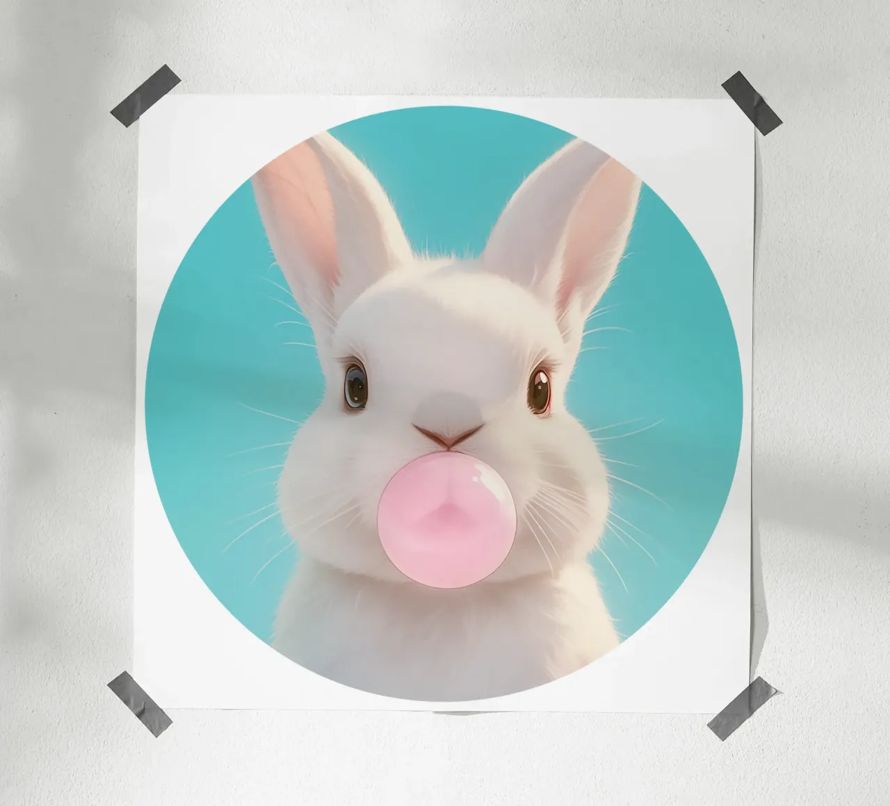 Paul Bubblegum Hase Print poster de Carinaprint