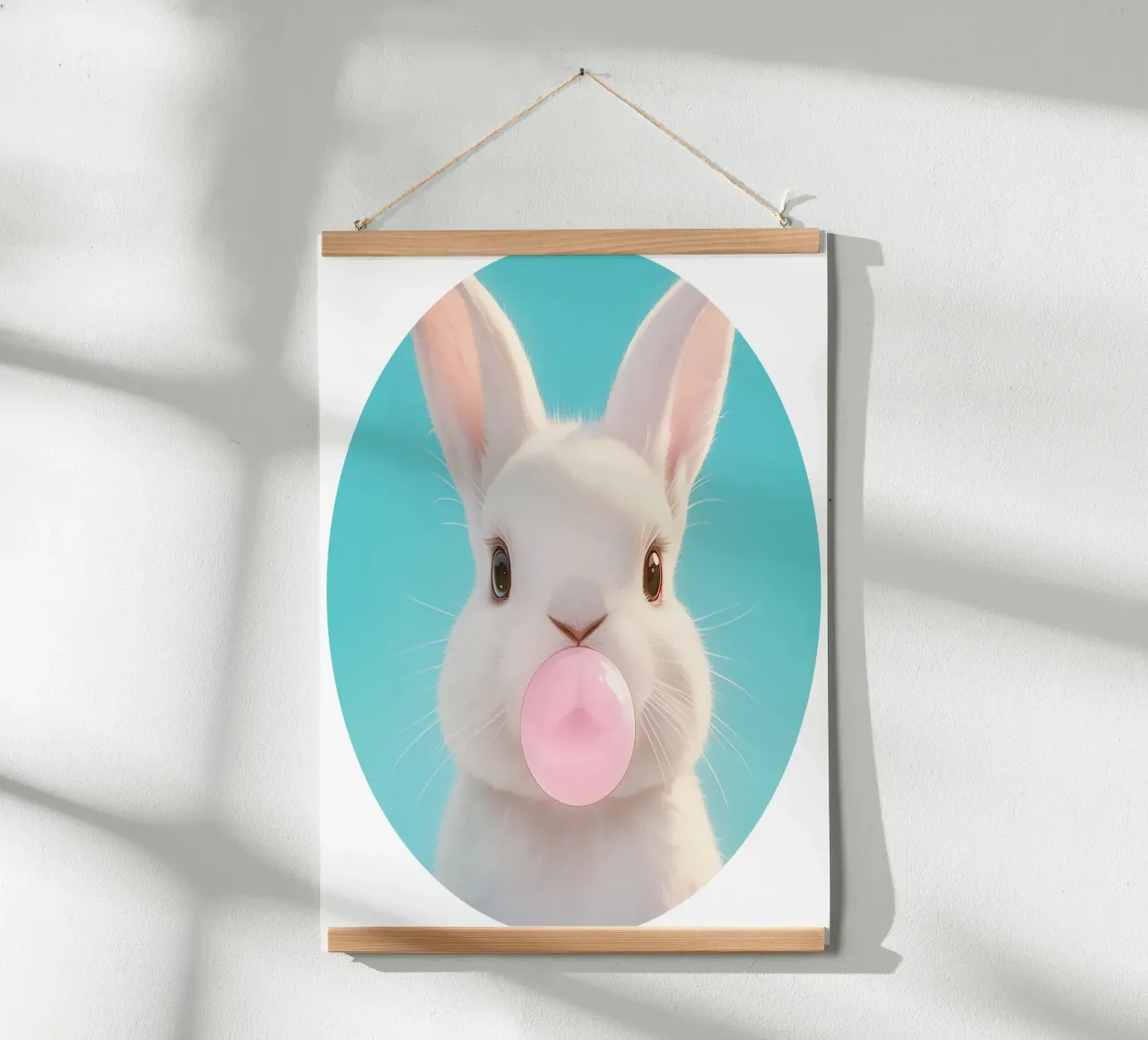 Paul Bubblegum Hase Print poster de Carinaprint