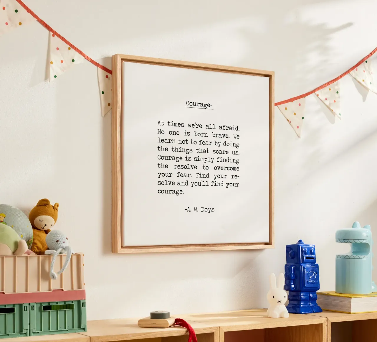 Courage Quote - find fearless by doing , be brave -A W Doys canvas by Summer Soul Co. - Quotes