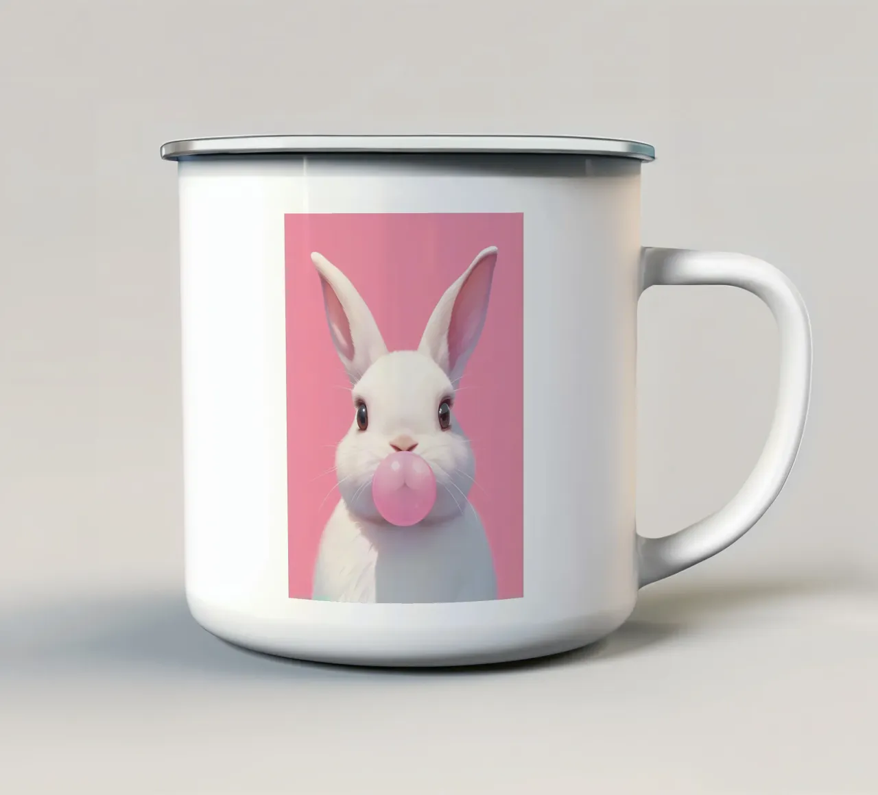 Ella Bubblegum Hase tazza in smalto da Carinaprint