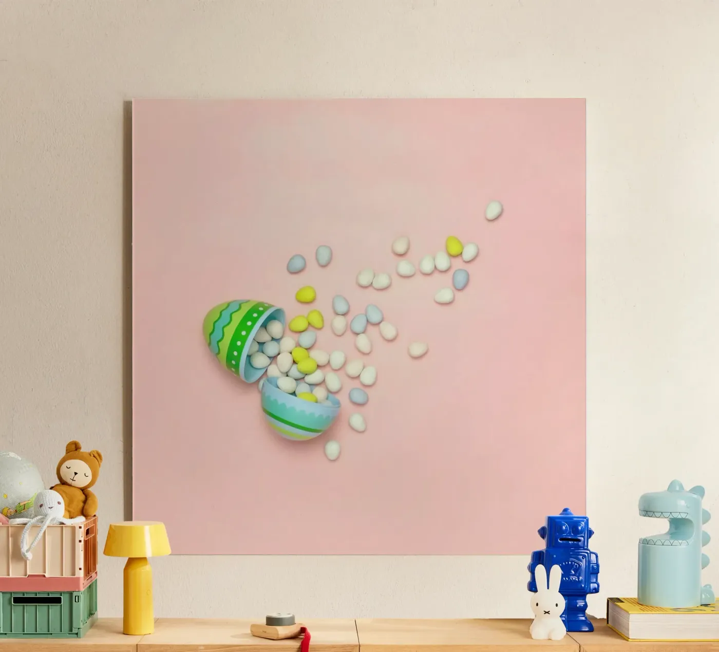 Easter Egg Spill Acryl-Glas von Juj Winn