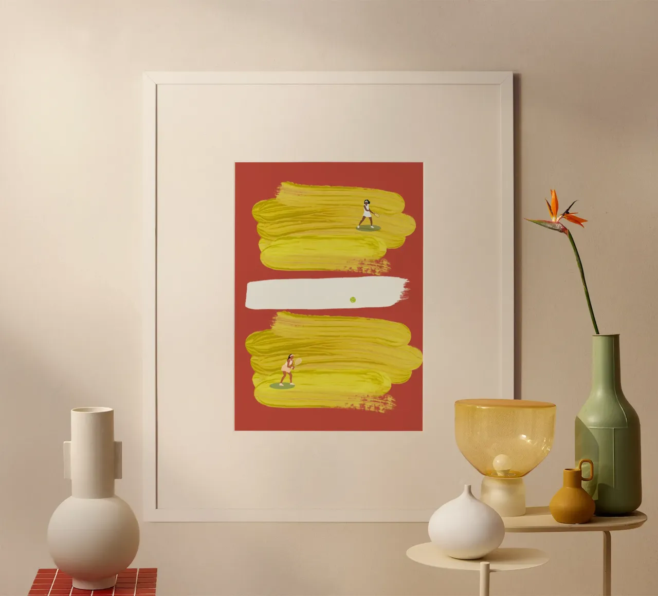 two tennis players poster by ramosashop