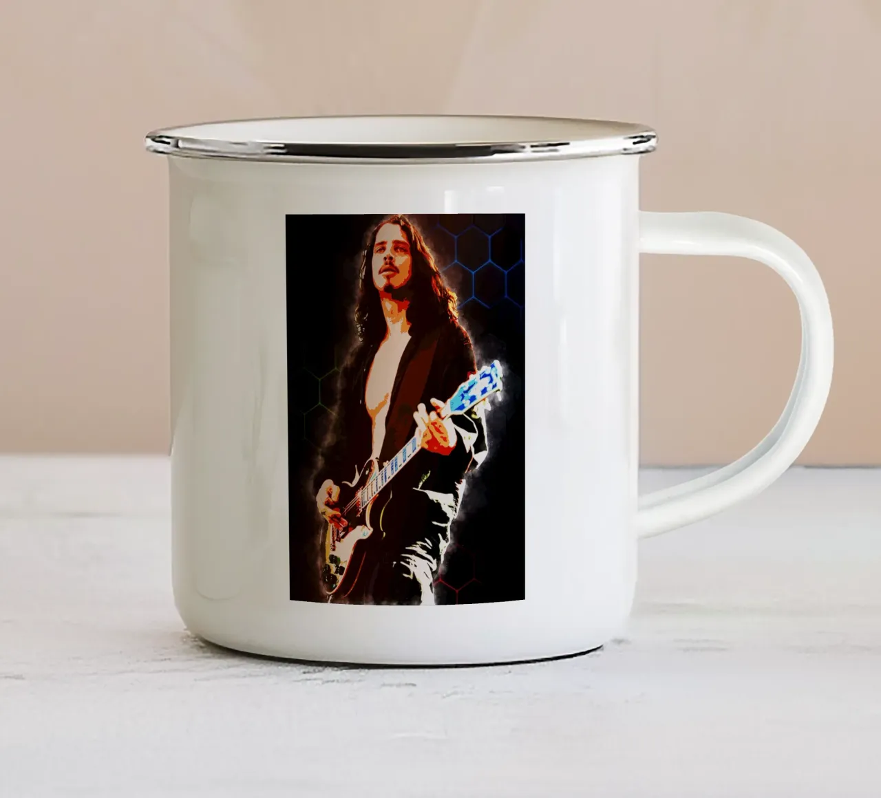 Epopea di Chriss Cornell tazza in smalto da neonartroom