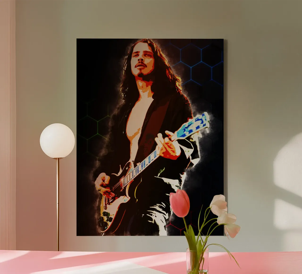 Epopea di Chriss Cornell tela con Cornice a cassetta da neonartroom