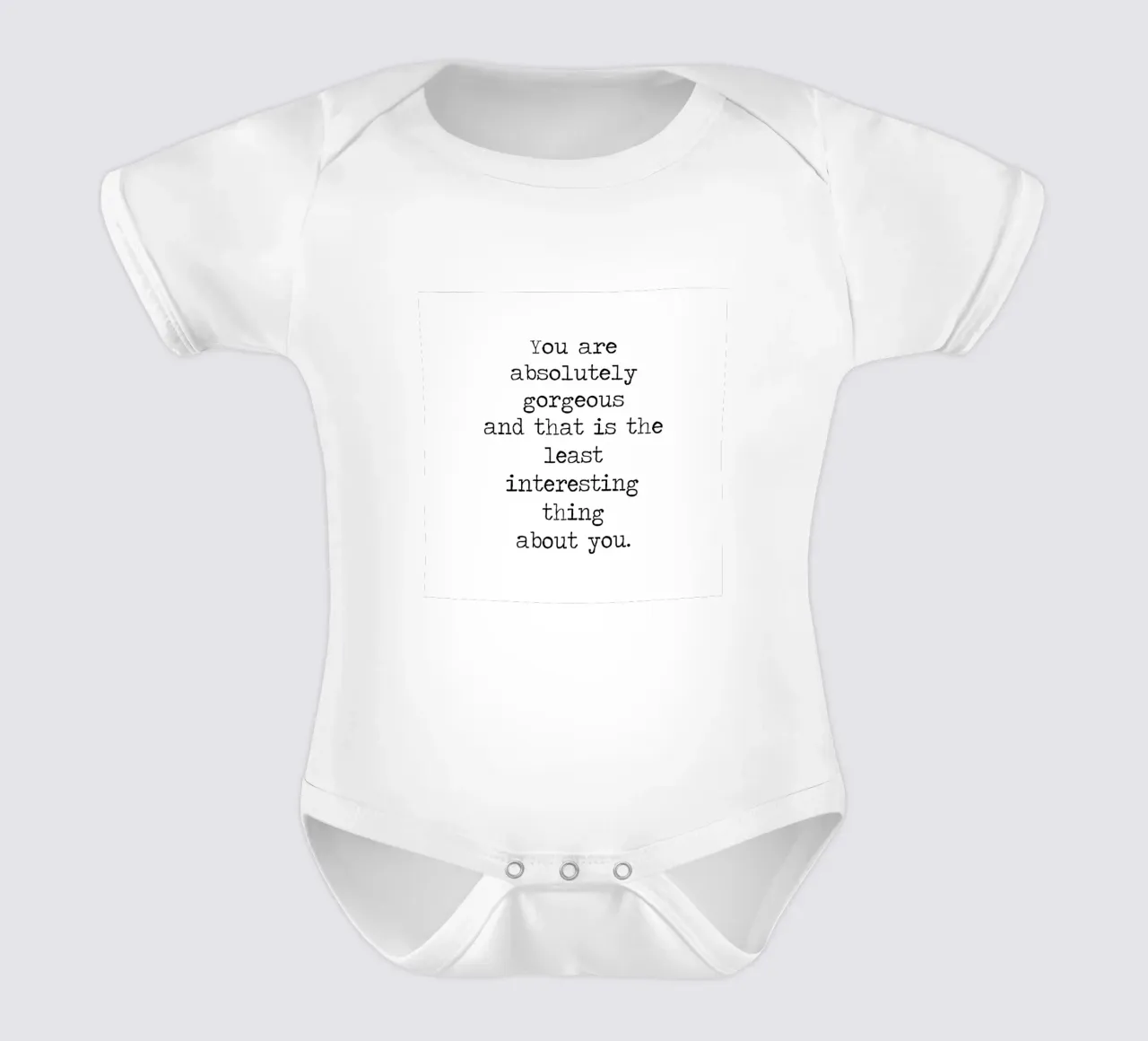 Du bist absolut umwerfend, aber ich liebe dein Gedanken-Zitat Kurzarm Babybody von Summer Soul Co. - Quotes