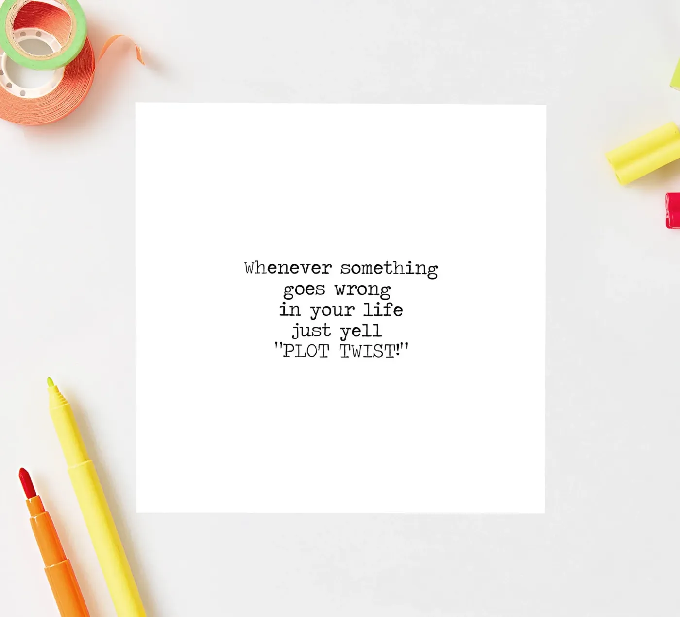 Plot Twist be dramatic quote sticker by Summer Soul Co. - Quotes