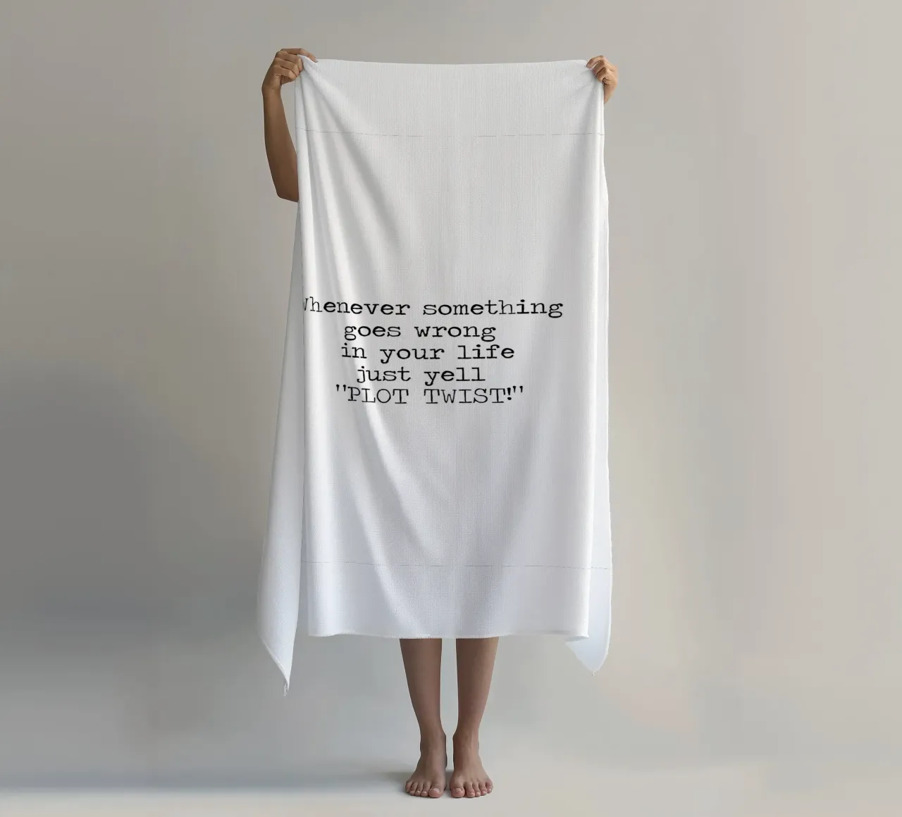 Plotwending wees dramatisch citaat strandhanddoek van Summer Soul Co. - Quotes