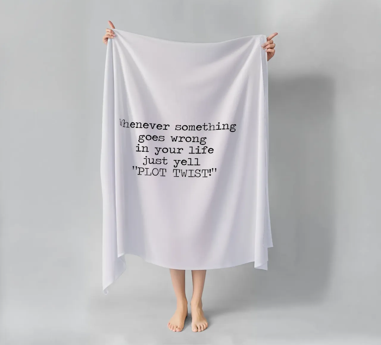 Plotwending wees dramatisch citaat strandhanddoek van Summer Soul Co. - Quotes