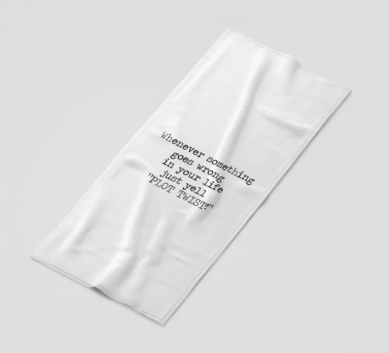 Plotwending wees dramatisch citaat strandhanddoek van Summer Soul Co. - Quotes