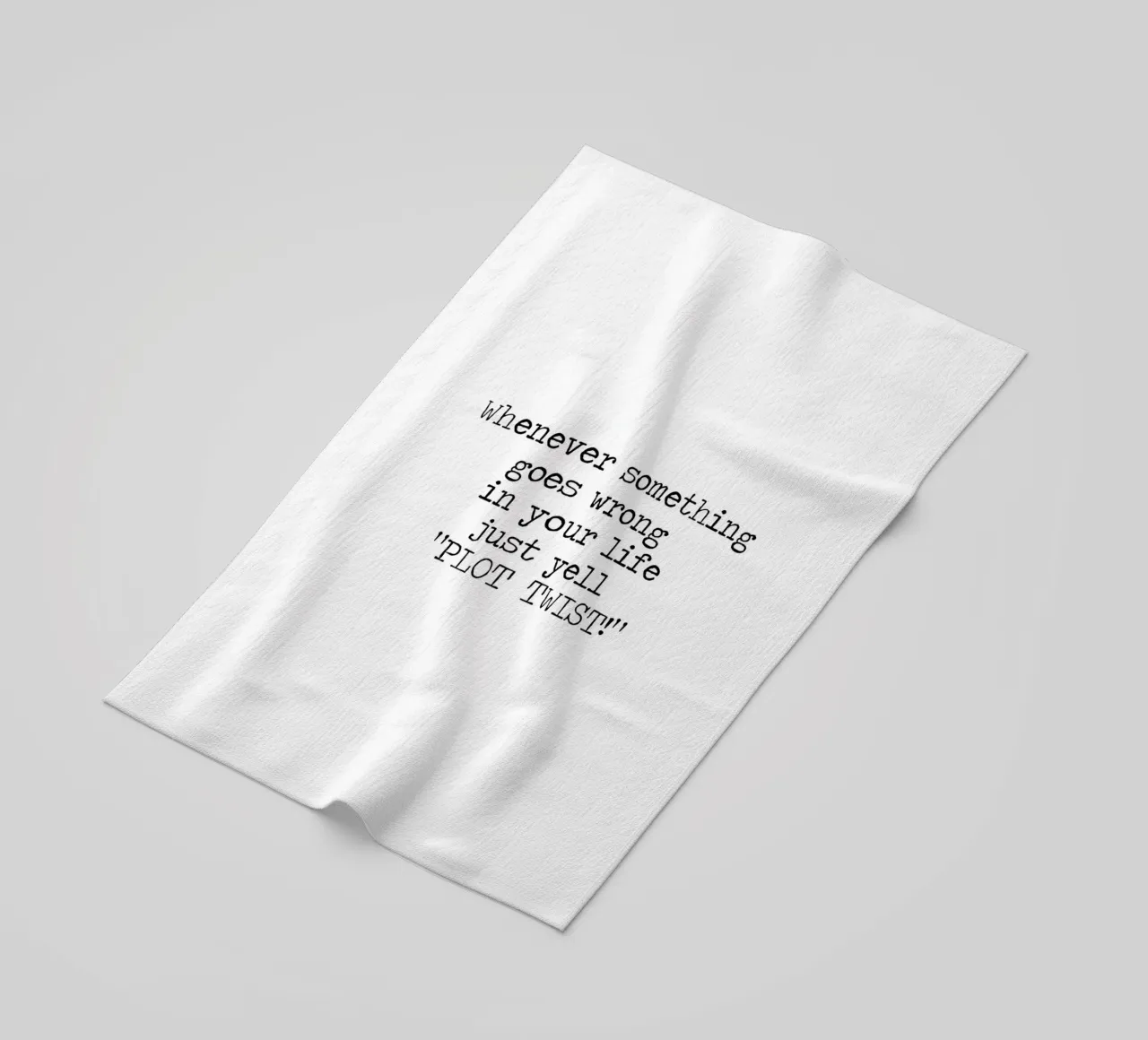 Plotwending wees dramatisch citaat strandhanddoek van Summer Soul Co. - Quotes