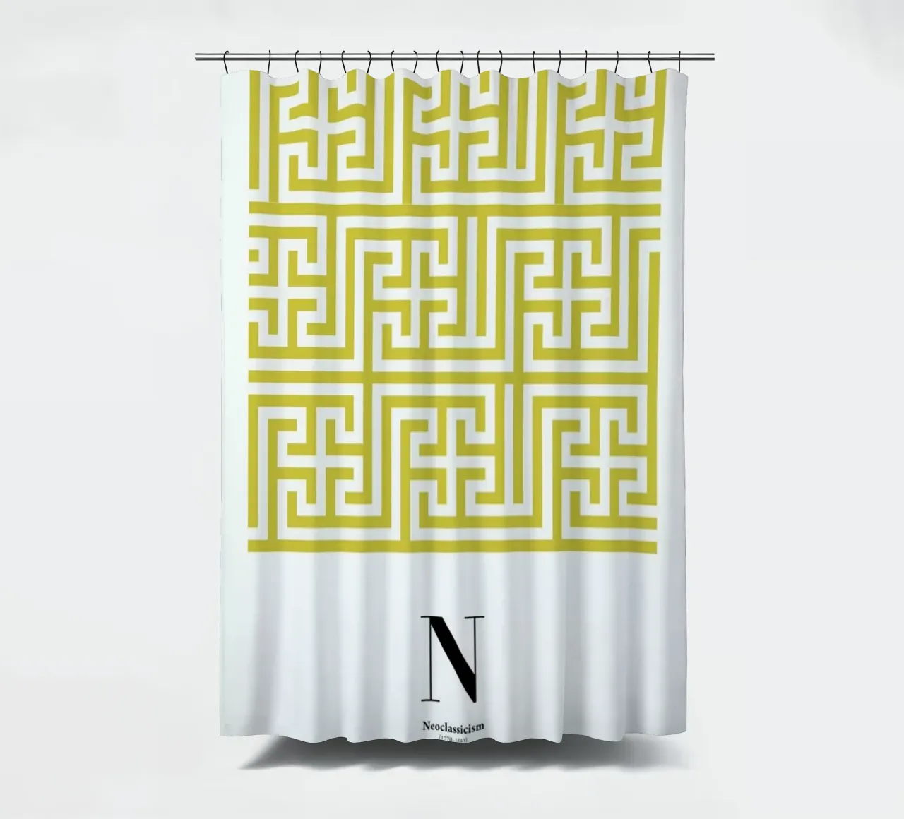 N - Neoclassicism shower curtain by The True Type