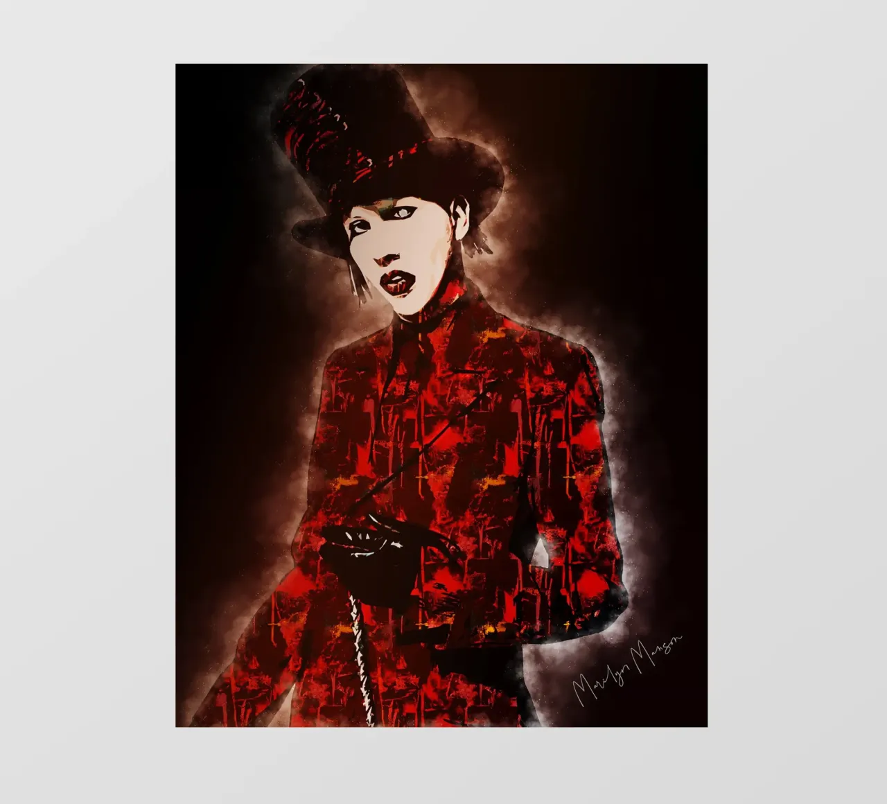 Arte di Marilyn Manson carta da parati fotografica da neonartroom