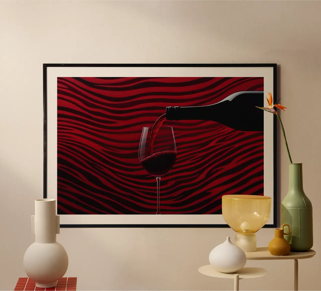 Il versamento perfetto poster con telaio in plastica da Art Center