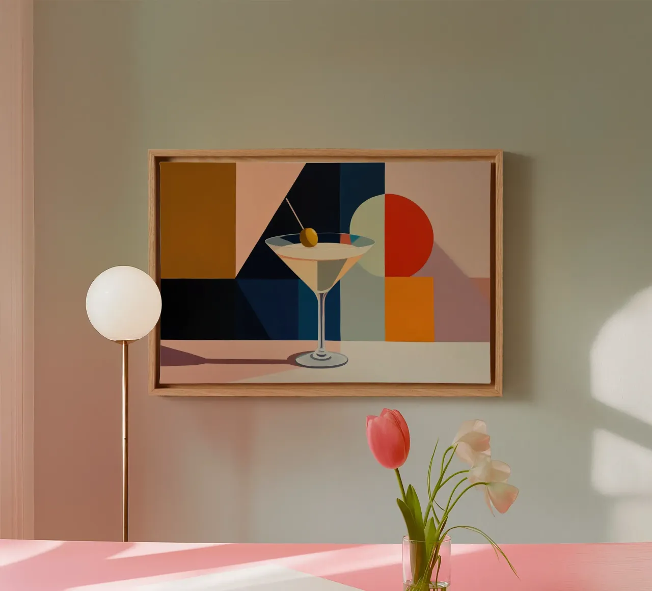 Cocktail Hour Glamour canvas met Baklijst van Art Center