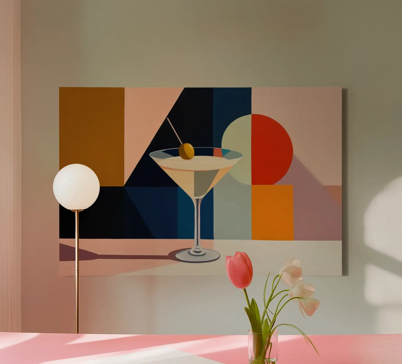Cocktail Hour Glamour canvas met Baklijst van Art Center